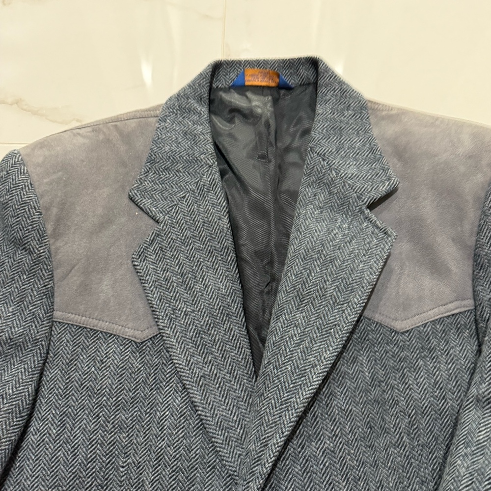 Pendleton Wool Western Blazer Jacket Herringbone … - image 5